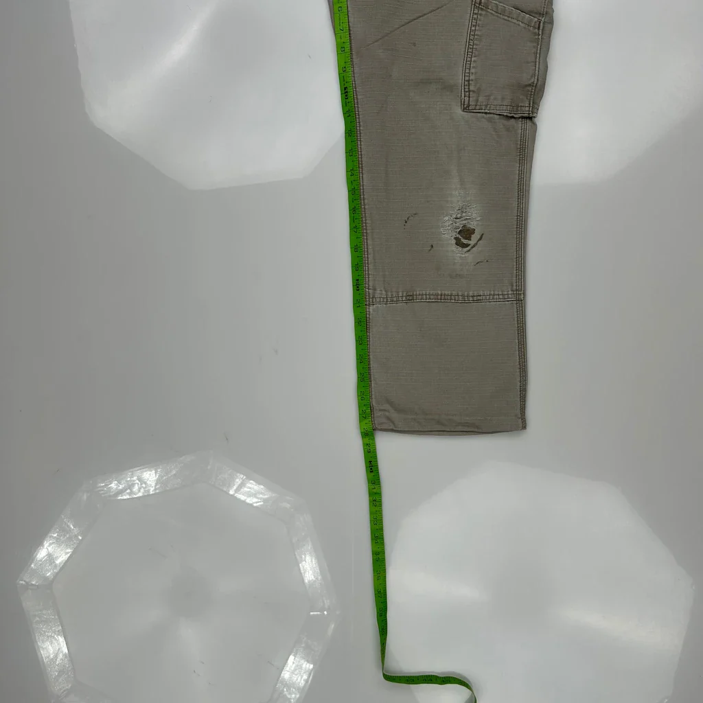 Carhartt Double Knee Cargo Trousers - 34W 28L Grey Cotton - Image 5