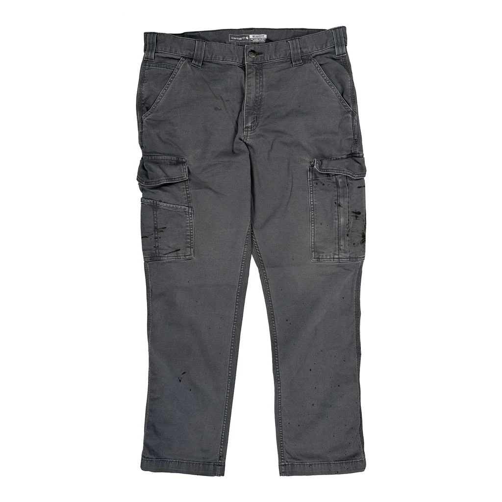 Carhartt Cargo Trousers - 34W 30L Grey Cotton - Image 2