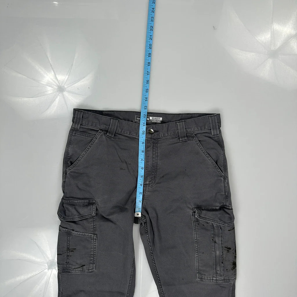 Carhartt Cargo Trousers - 34W 30L Grey Cotton - Image 4