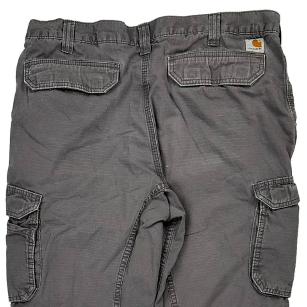 Carhartt Cargo Trousers - 35W 30L Grey Cotton - Image 7