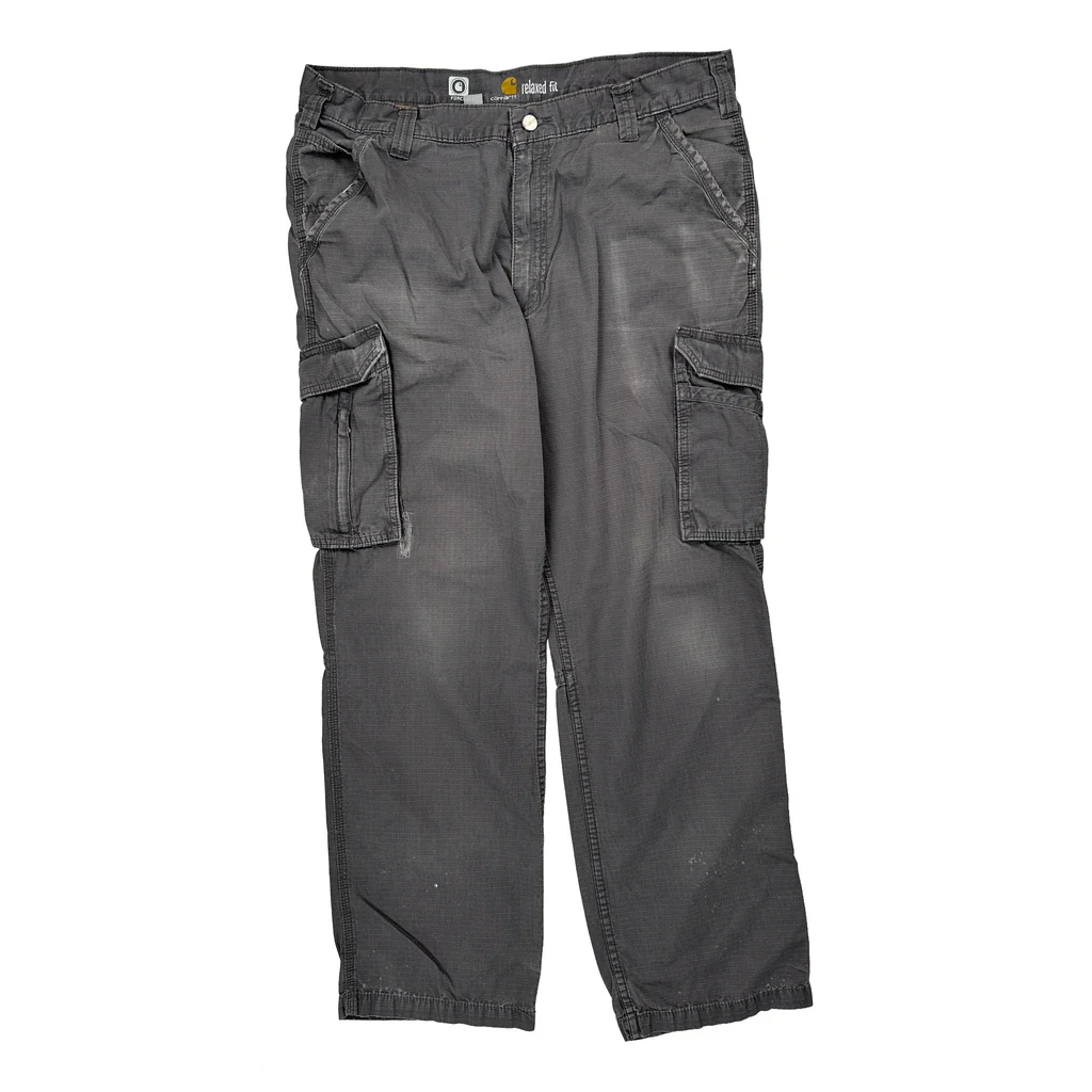 Carhartt Cargo Trousers - 36W 31L Grey Cotton - Image 2
