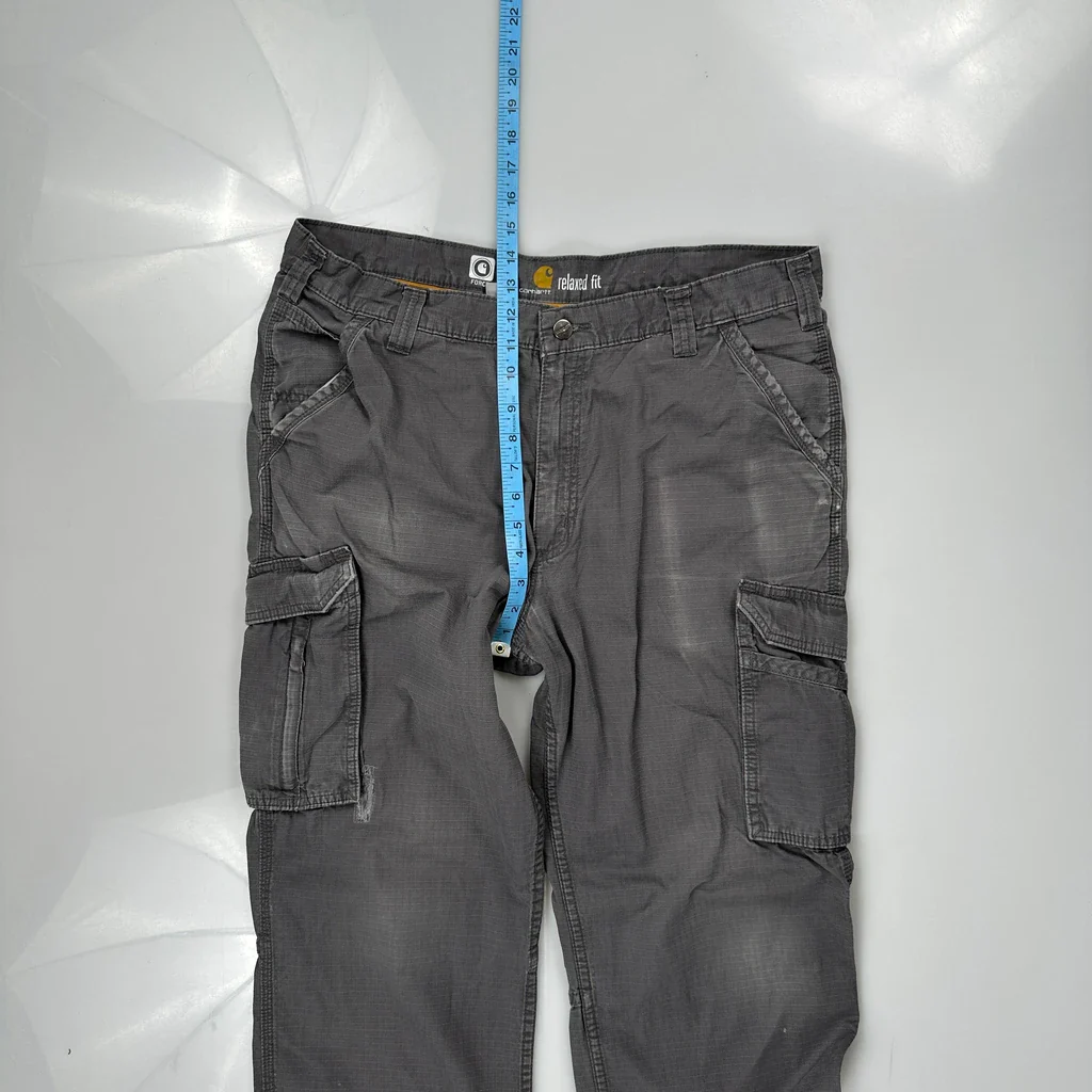 Carhartt Cargo Trousers - 36W 31L Grey Cotton - Image 4