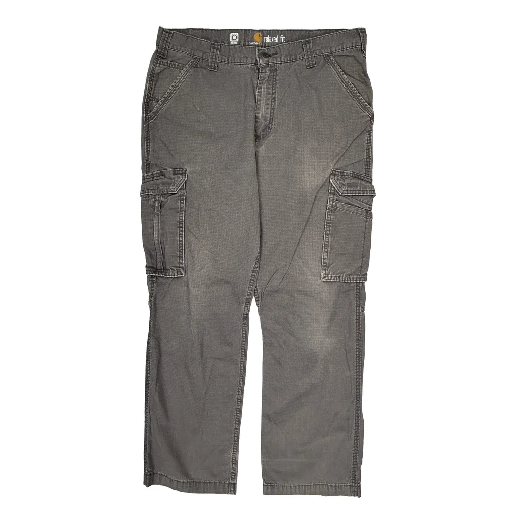 Carhartt Cargo Trousers - 36W 32L Grey Cotton - Image 2