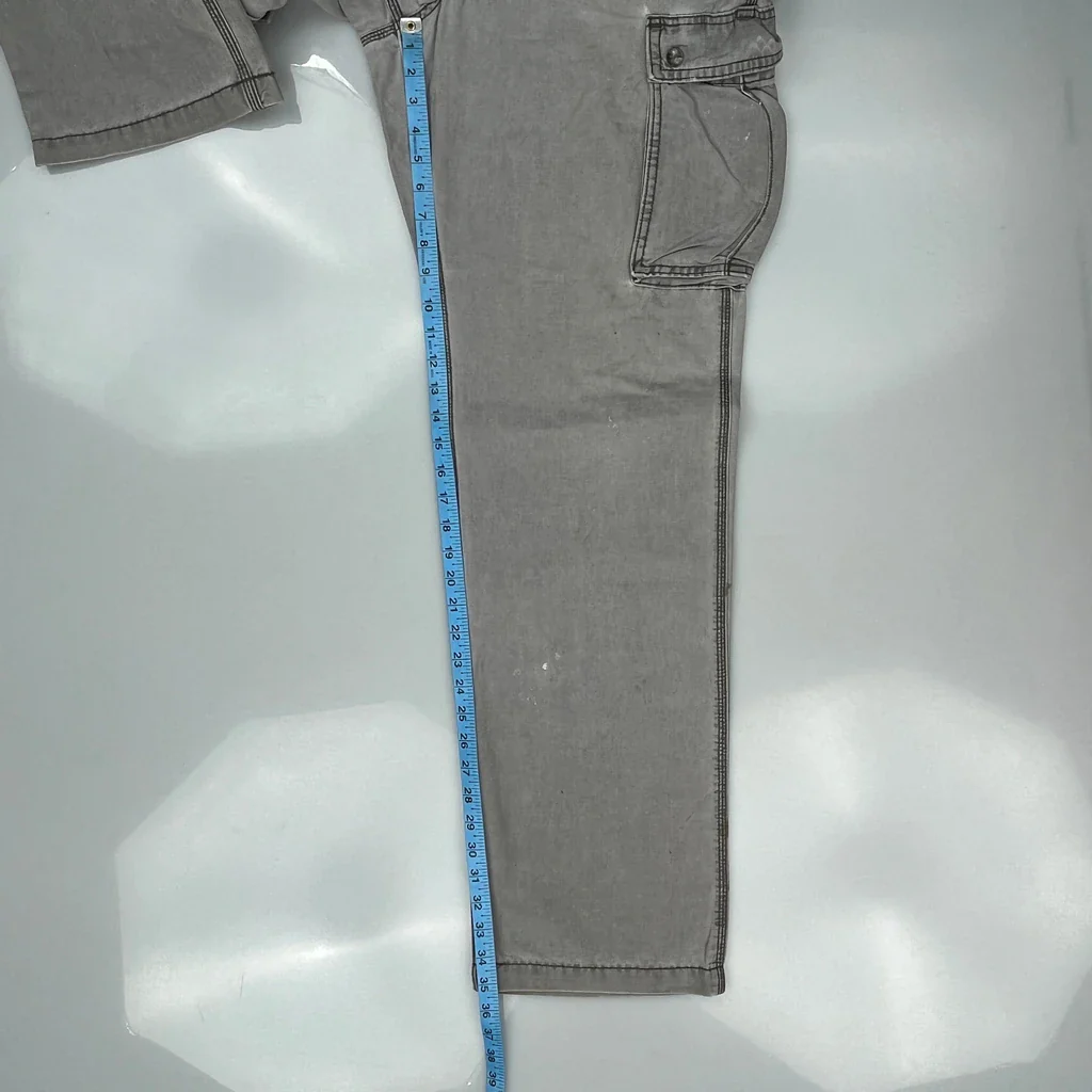 Carhartt Cargo Trousers - 38W 36L Grey Cotton - Image 5
