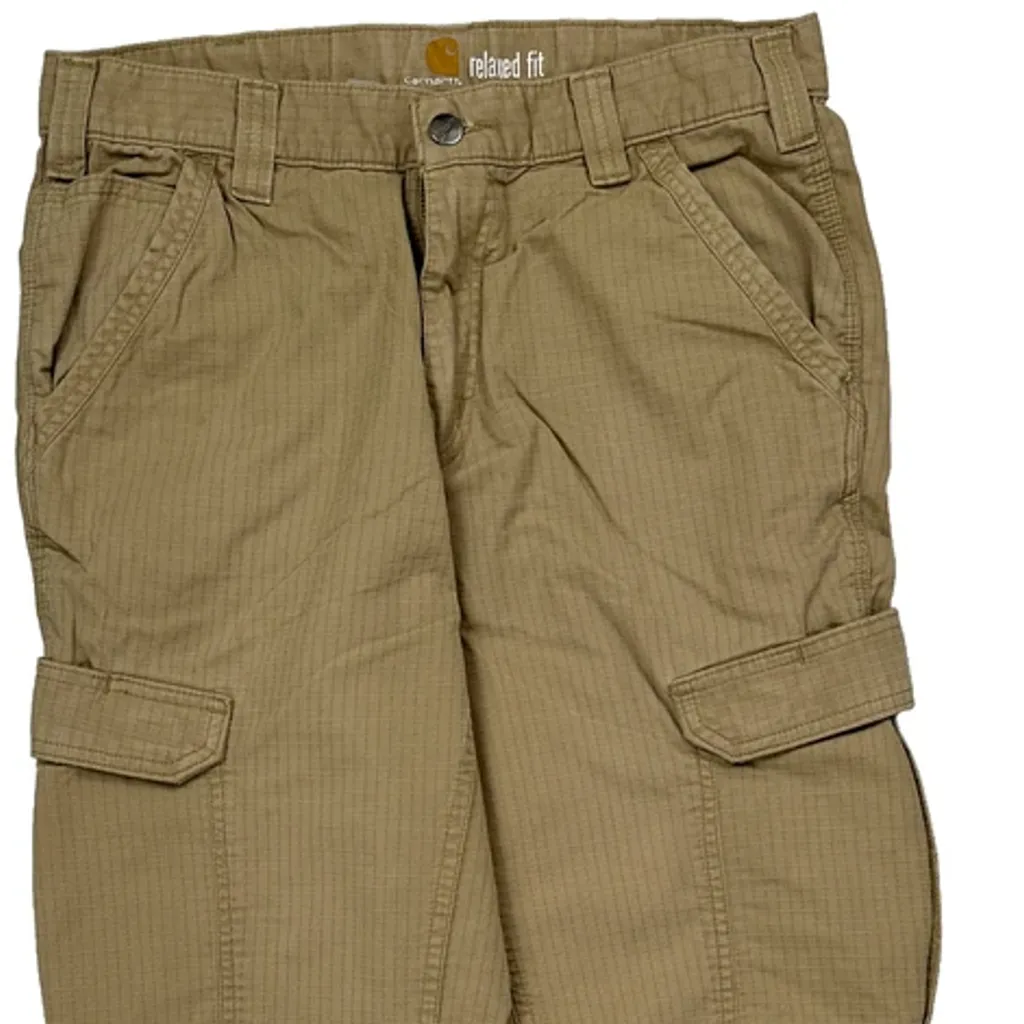 Carhartt Cargo Trousers - 30W 32L Khaki Cotton - Image 10