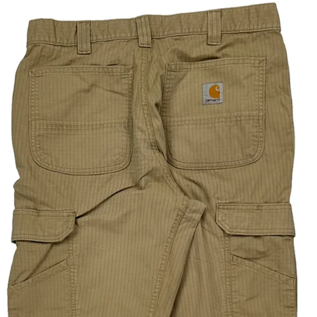 Carhartt Cargo Trousers - 30W 32L Khaki Cotton - Image 7