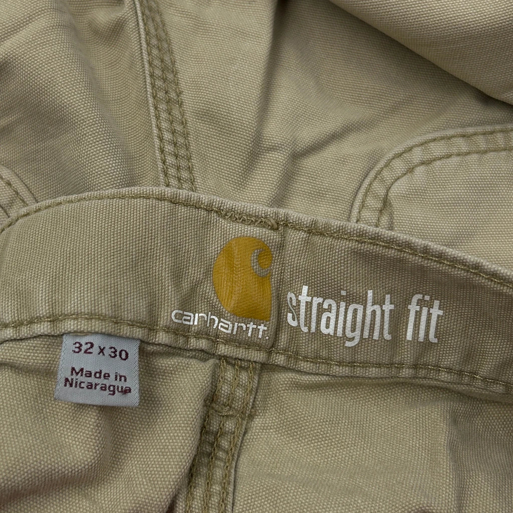Carhartt Cargo Trousers - 32W 30L Khaki Cotton - Image 6