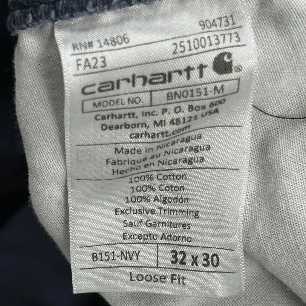 Carhartt Cargo Trousers - 29W 30L Navy Cotton - Image 6