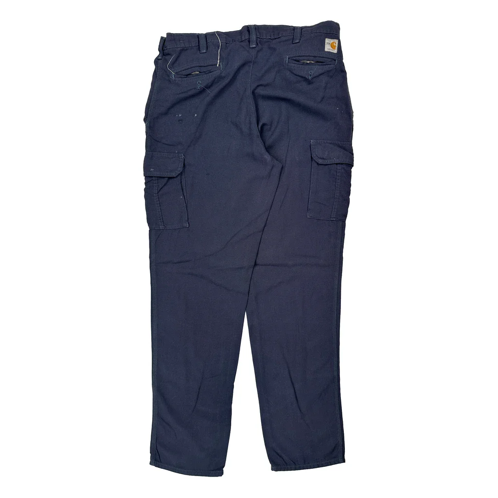 Carhartt Cargo Trousers - 36W 36L Navy Cotton