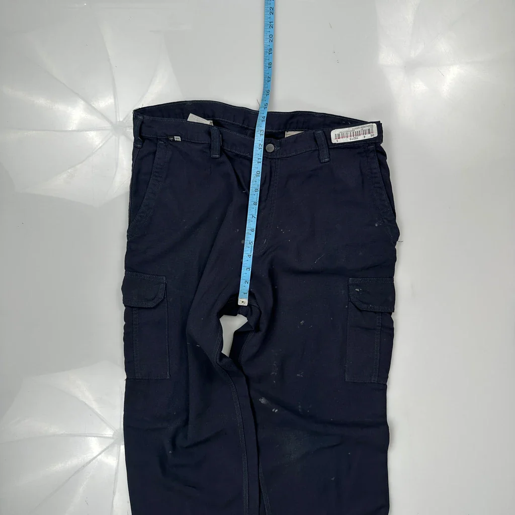 Carhartt Cargo Trousers - 36W 36L Navy Cotton - Image 4