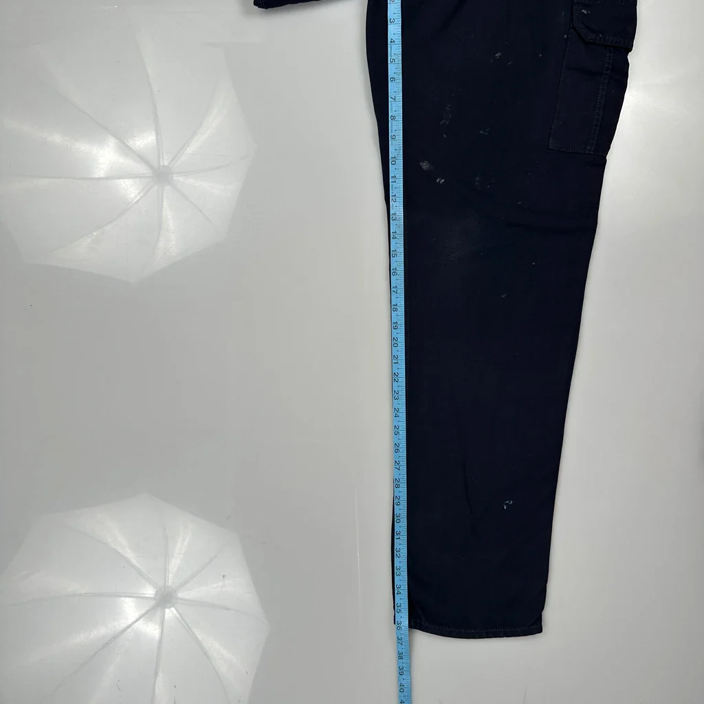 Carhartt Cargo Trousers - 36W 36L Navy Cotton - Image 5