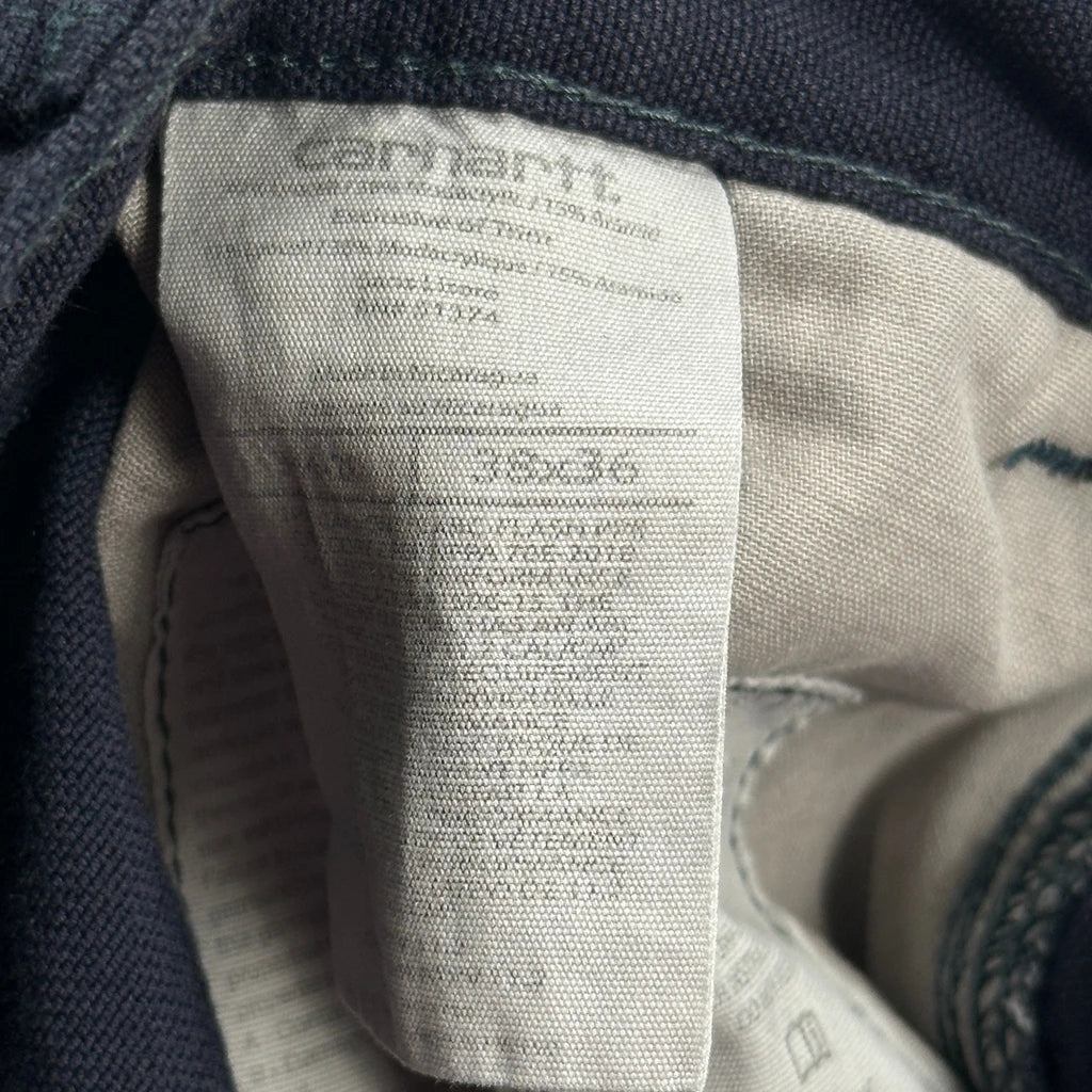 Carhartt Cargo Trousers - 36W 36L Navy Cotton - Image 6