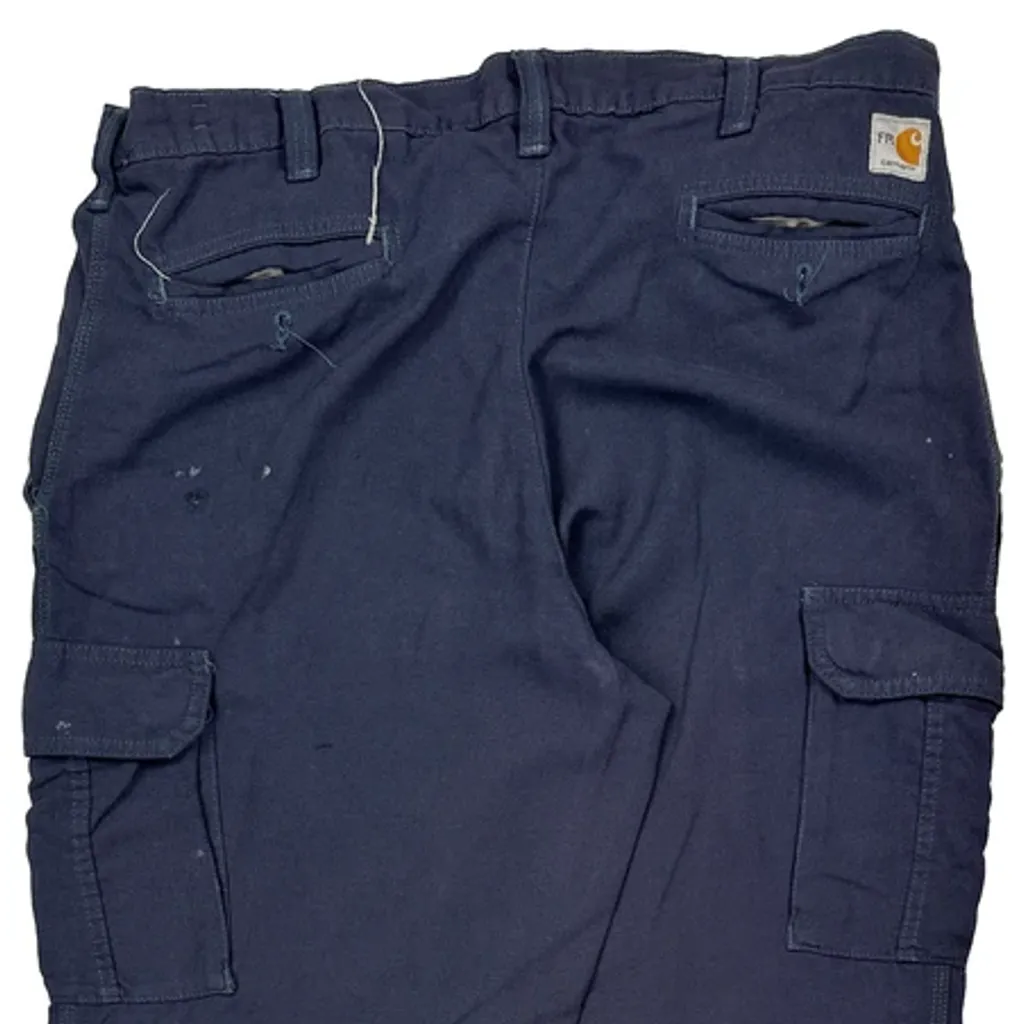 Carhartt Cargo Trousers - 36W 36L Navy Cotton - Image 8