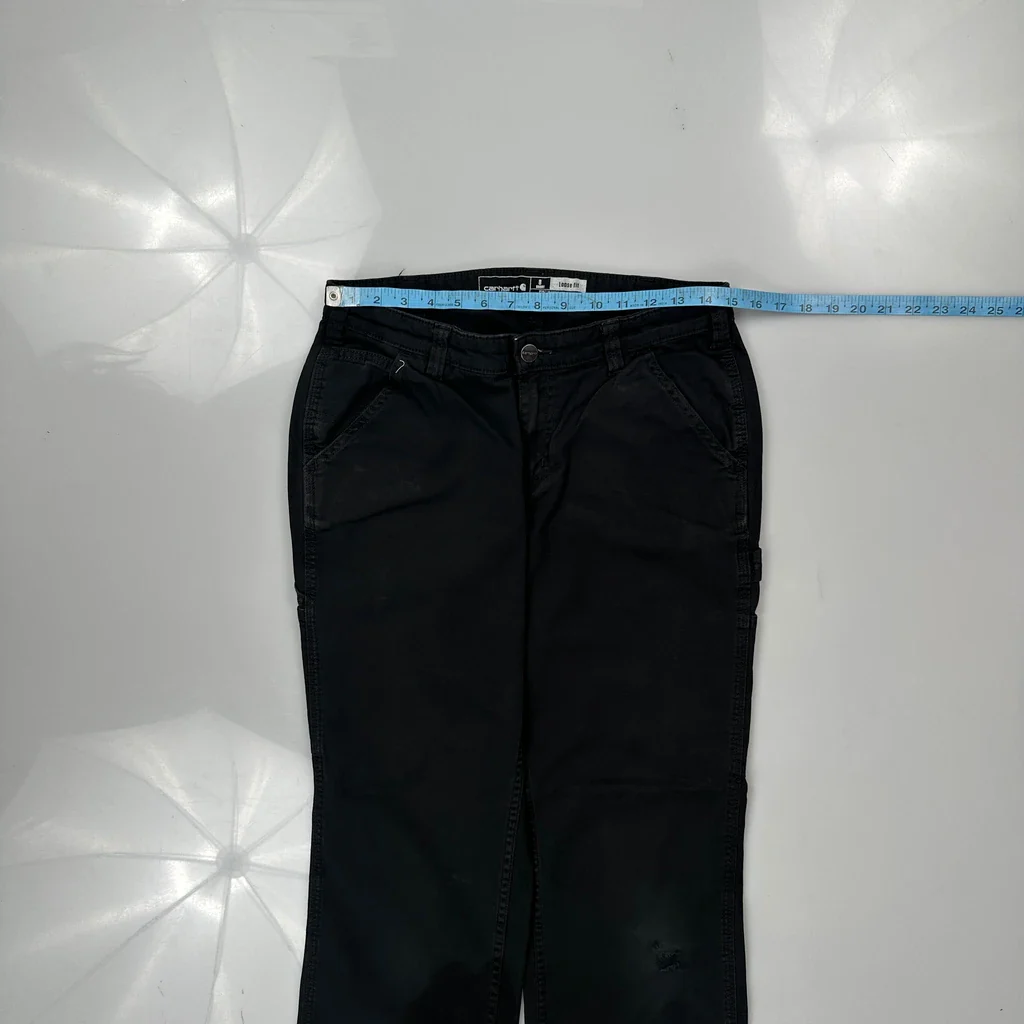 Carhartt Cargo Trousers - 30W UK 10 Black Cotton - Image 3