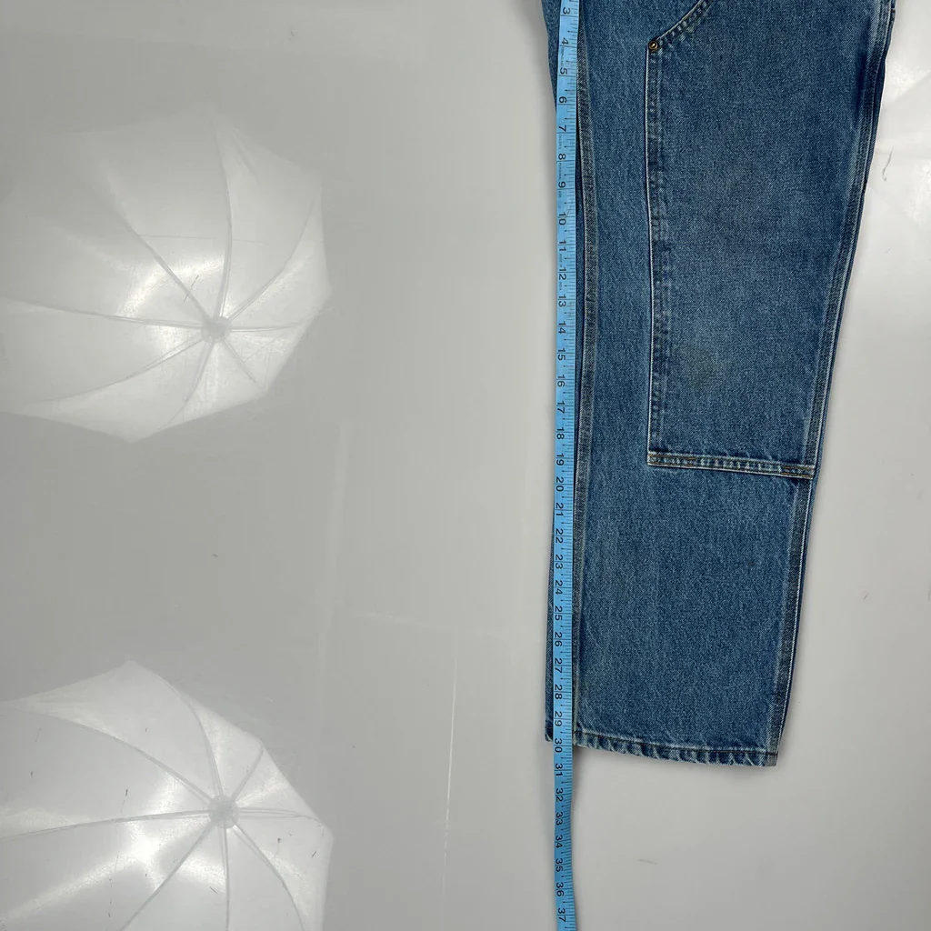 Carhartt Double Knee Carpenter Jeans - 28W 30L Blue Cotton - Image 5