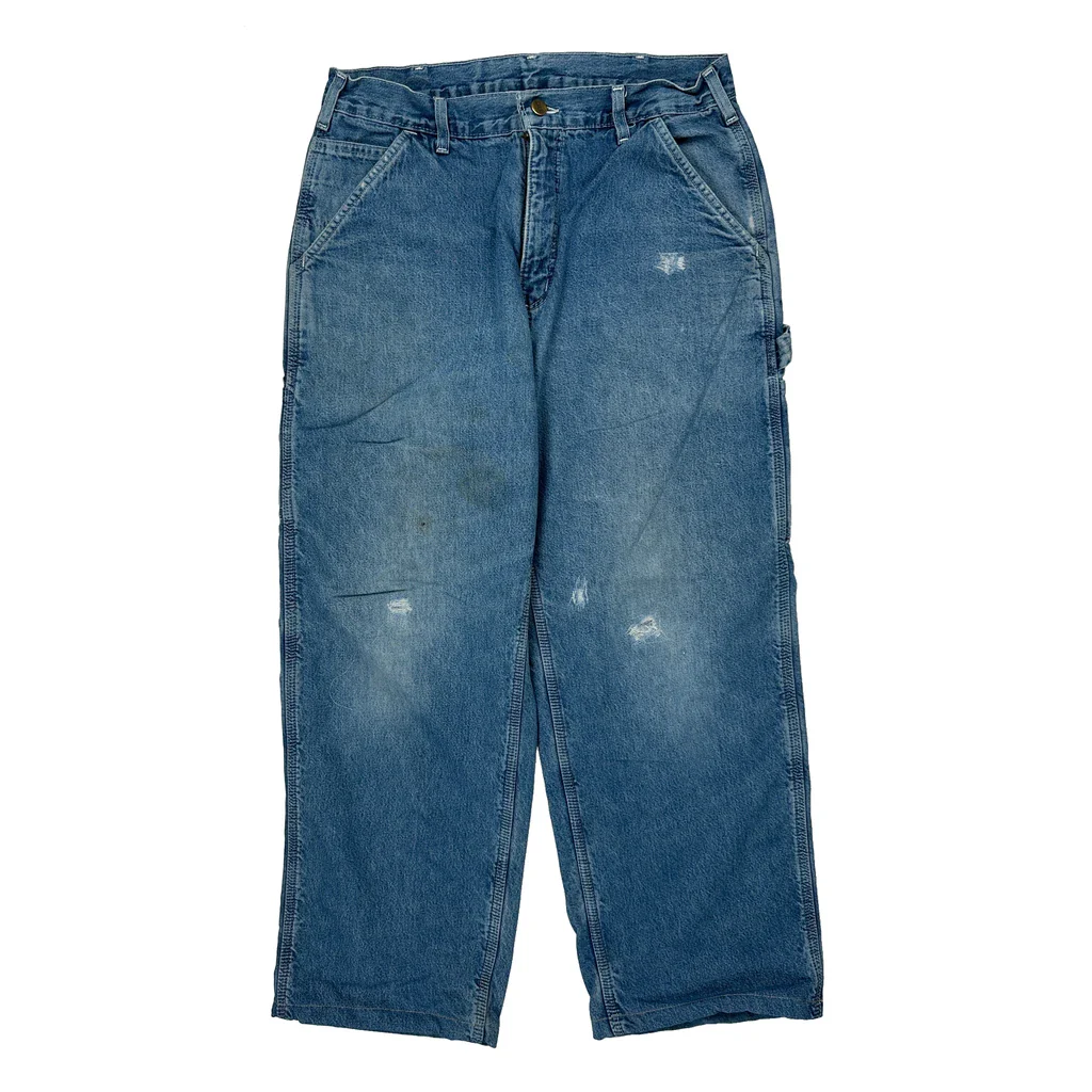 Carhartt Carpenter Jeans - 31W 28L Blue Denim - Image 2