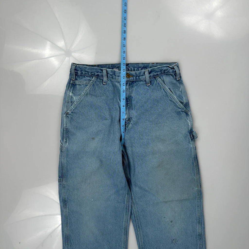 Carhartt Carpenter Jeans - 32W 30L Blue Cotton - Image 4