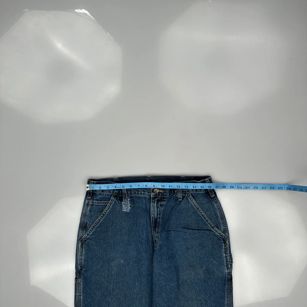 Carhartt Carpenter Jeans - 32W 29L Blue Cotton - Image 3
