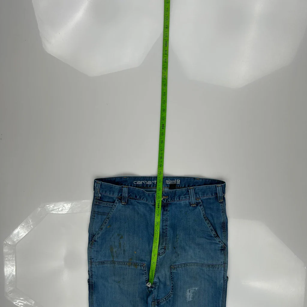Carhartt Double Knee Carpenter Jeans - 32W 34L Blue Cotton - Image 4
