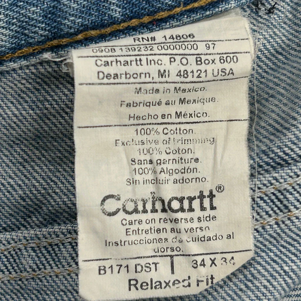 Carhartt Carpenter Jeans - 32W 33L Blue Cotton - Image 6