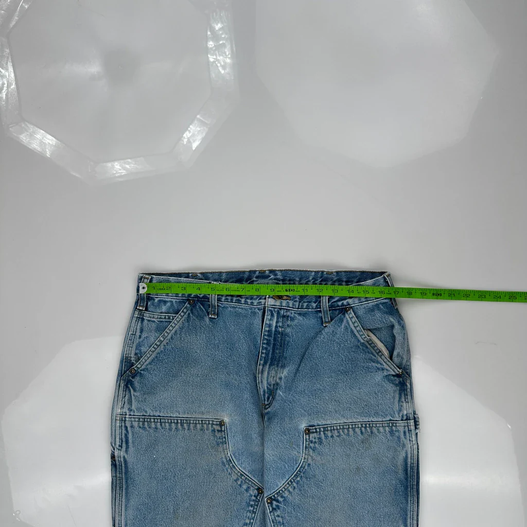 Carhartt Double Knee Carpenter Jeans - 33W 28L Blue Cotton - Image 3
