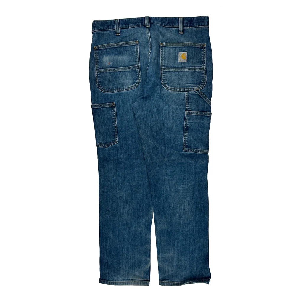 Carhartt Double Knee Carpenter Jeans - 34W 29L Blue Cotton