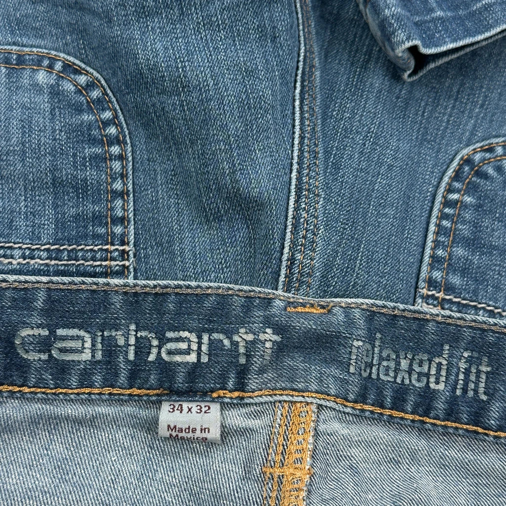 Carhartt Carpenter Jeans - 34W 32L Blue Denim - Image 6