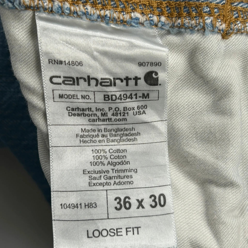 Carhartt Carpenter Jeans - 34W 30L Blue Cotton - Image 6