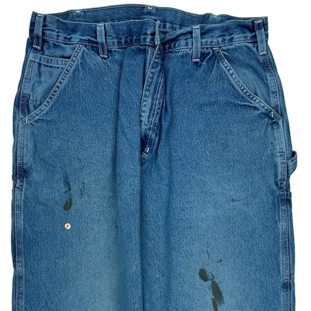 Carhartt Carpenter Jeans - 35W 33L Blue Cotton - Image 11