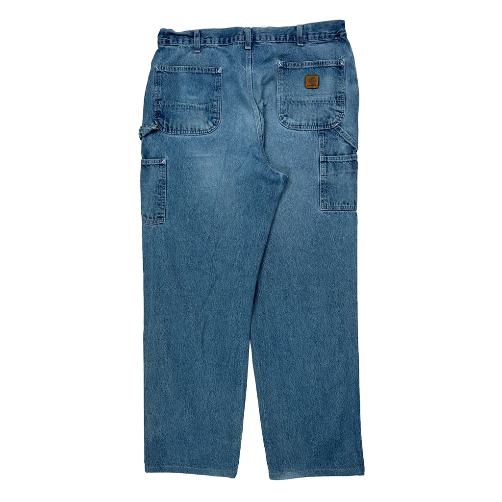 Carhartt B13 Dst Carpenter Jeans - 36W 33L Blue Cotton