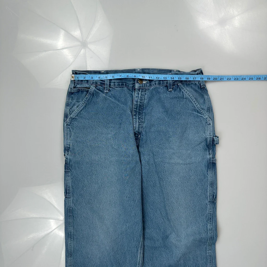 Carhartt B13 Dst Carpenter Jeans - 36W 33L Blue Cotton - Image 3