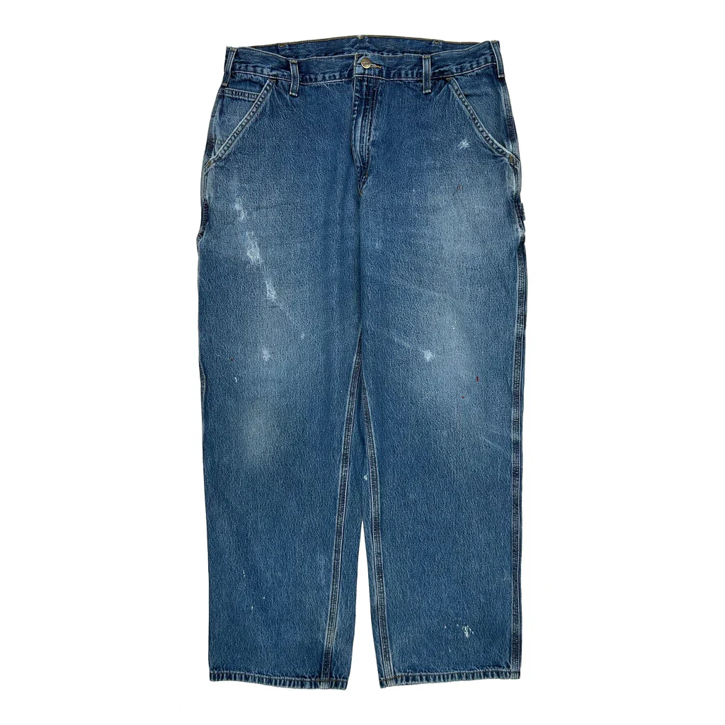 Carhartt Carpenter Jeans - 36W 30L Blue Cotton - Image 2