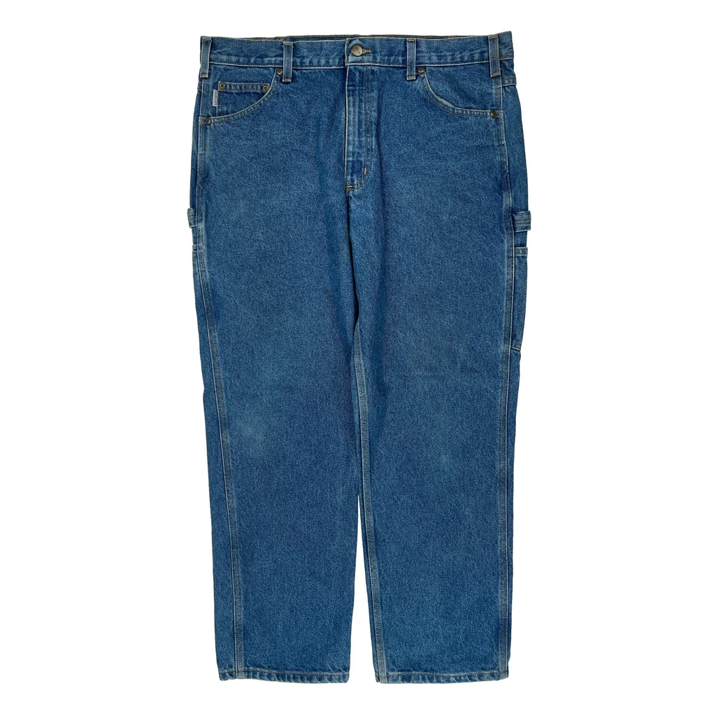 Carhartt B171 Dst Carpenter Jeans - 38W 30L Blue Cotton - Image 2