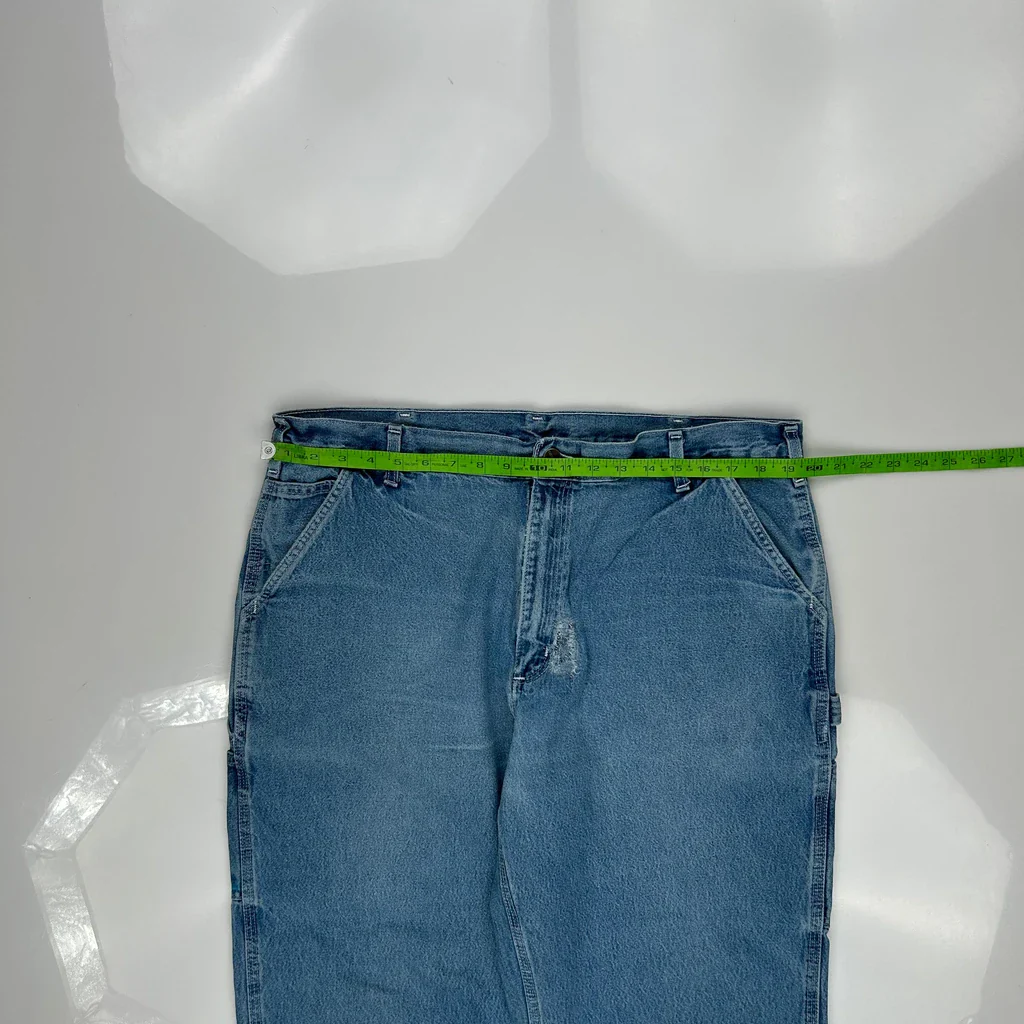 Carhartt Carpenter Jeans - 40W 28L Blue Cotton - Image 3