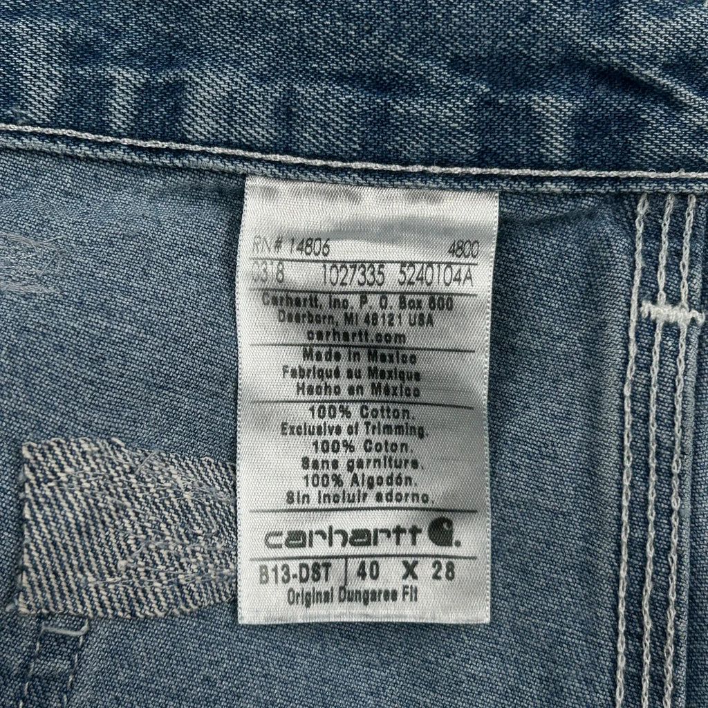 Carhartt Carpenter Jeans - 40W 28L Blue Cotton - Image 6
