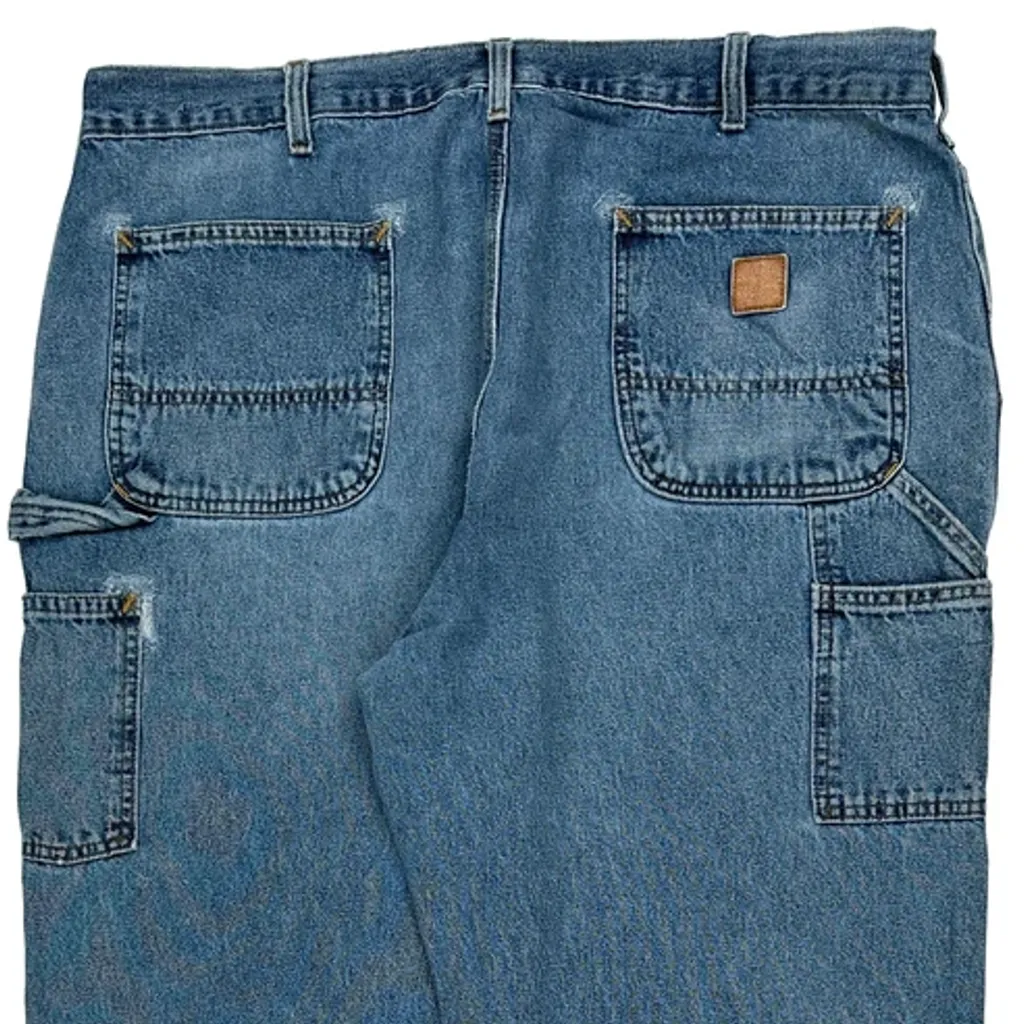 Carhartt Carpenter Jeans - 42W 32L Blue Denim - Image 6
