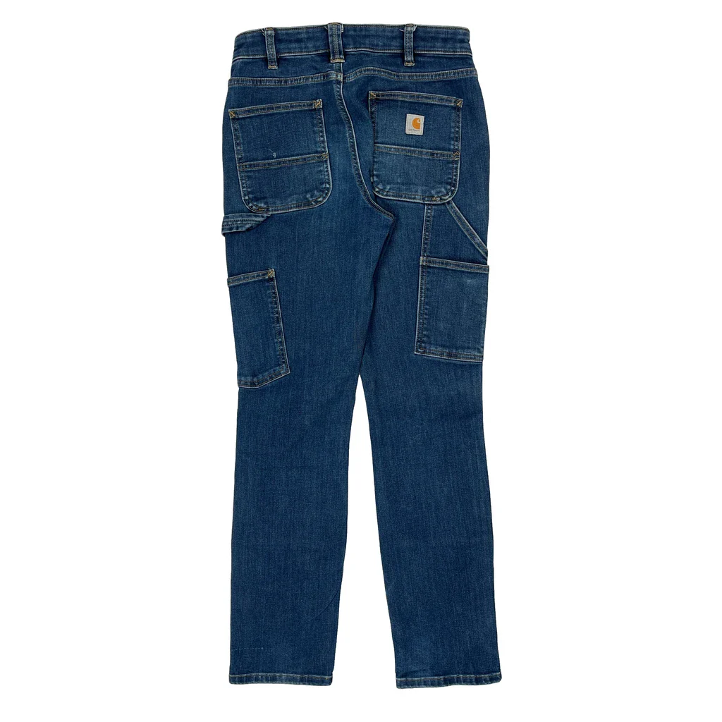Carhartt Double Knee Carpenter Jeans - 26W UK 6 Blue Denim