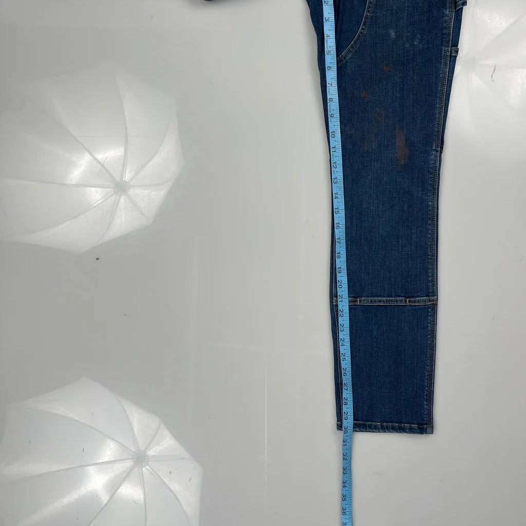 Carhartt Double Knee Carpenter Jeans - 26W UK 6 Blue Denim - Image 5
