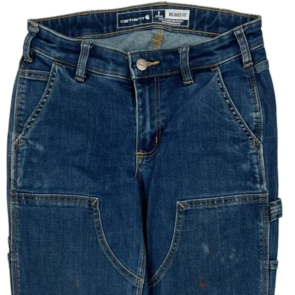 Carhartt Double Knee Carpenter Jeans - 26W UK 6 Blue Denim - Image 9