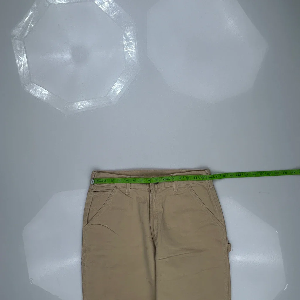 Carhartt B11 Wet Carpenter Pants - 32W 34L Beige Cotton - Image 3