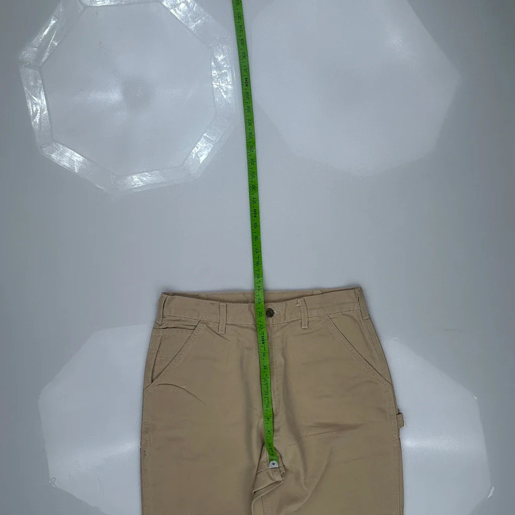 Carhartt B11 Wet Carpenter Pants - 32W 34L Beige Cotton - Image 4