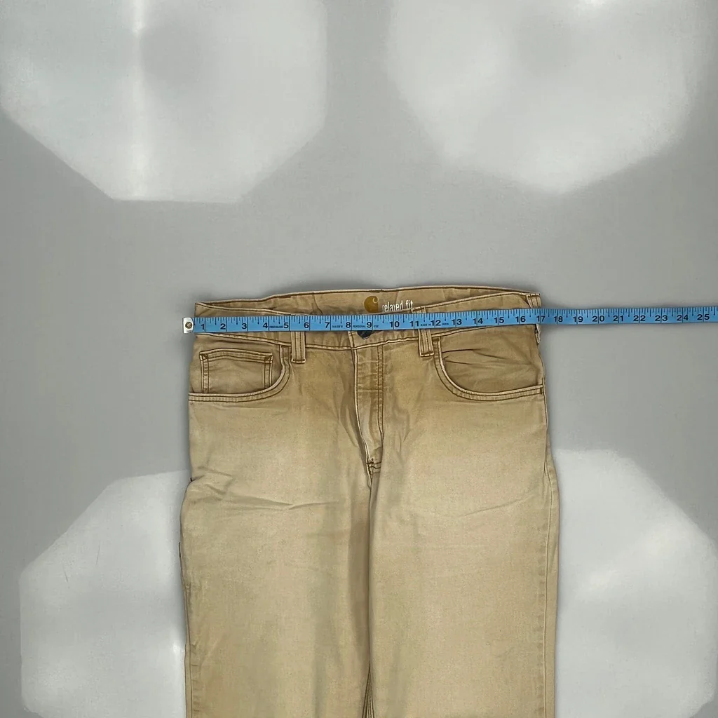 Carhartt Carpenter Pants - 33W 31L Beige Cotton - Image 3