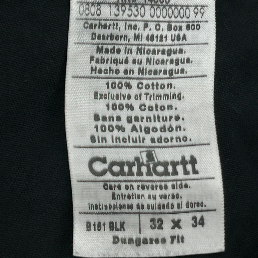 Carhartt Carpenter Pants - 29W 34L Black Cotton - Image 6