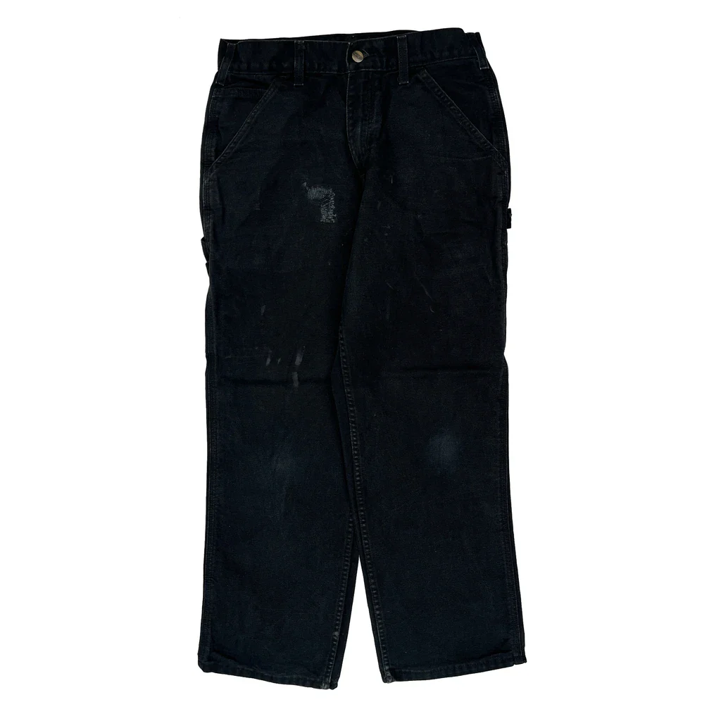 Carhartt B11 Blk Carpenter Pants - 29W 29L Black Cotton - Image 2