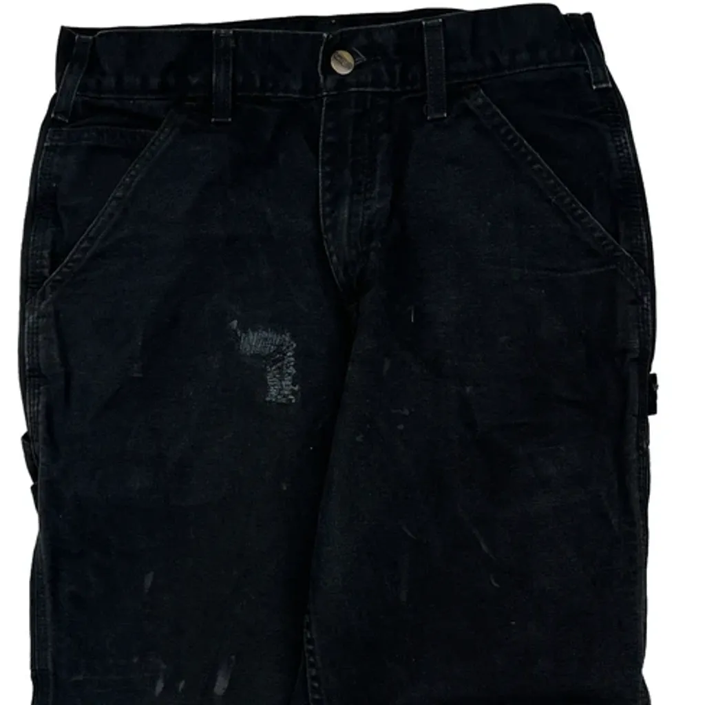 Carhartt B11 Blk Carpenter Pants - 29W 29L Black Cotton - Image 9
