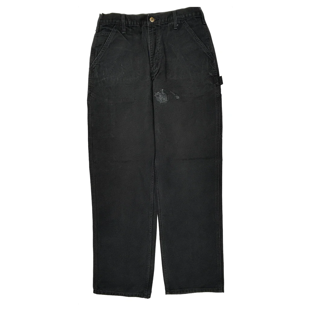 Carhartt Carpenter Pants - 30W 34L Black Cotton - Image 2