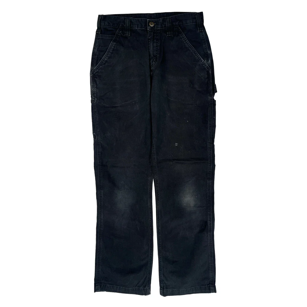 Carhartt B324 Blk Carpenter Pants - 30W 32L Black Cotton - Image 2