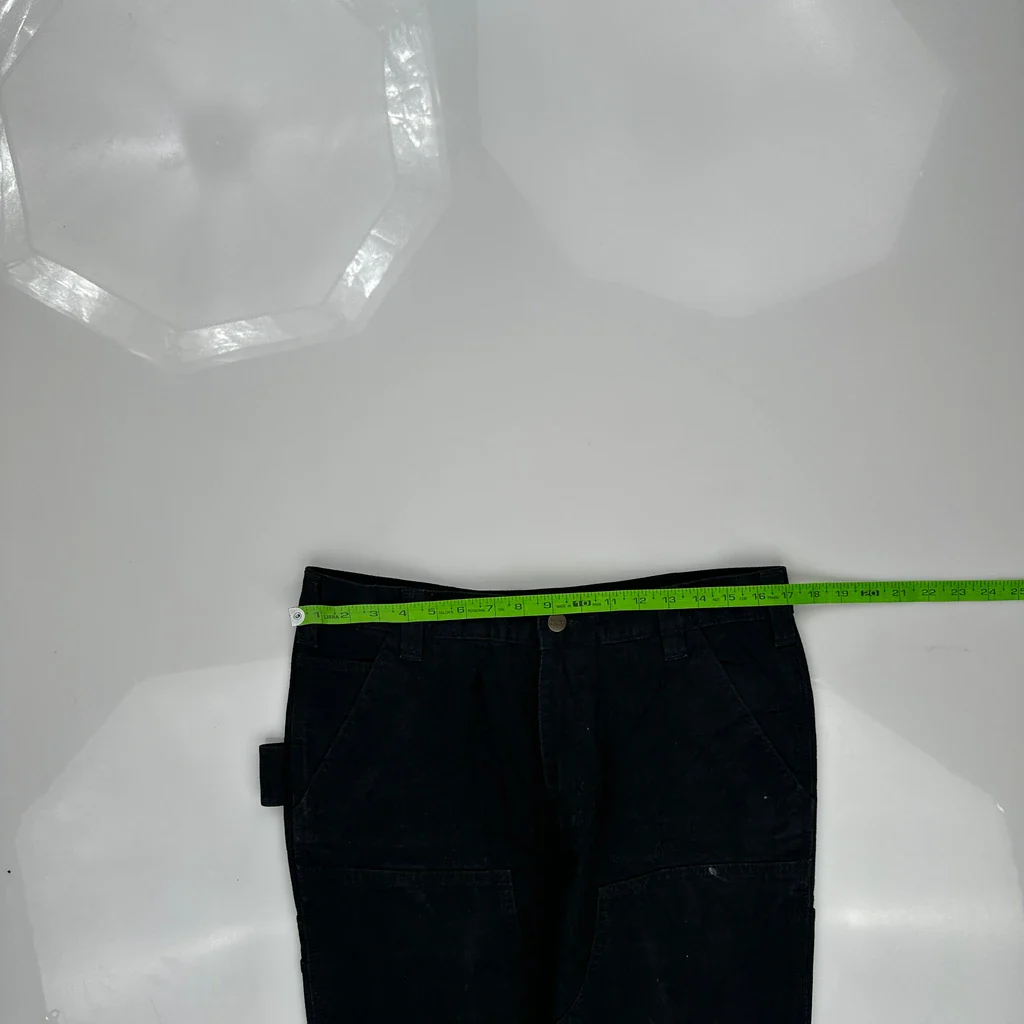 Carhartt Double Knee Carpenter Pants - 34W 34L Black Cotton - Image 3