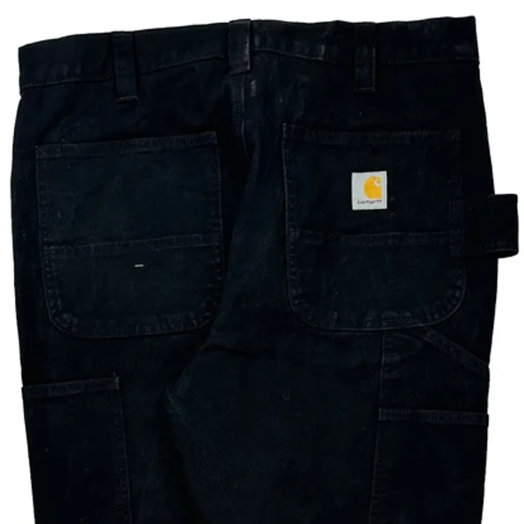 Carhartt Double Knee Carpenter Pants - 34W 34L Black Cotton - Image 8