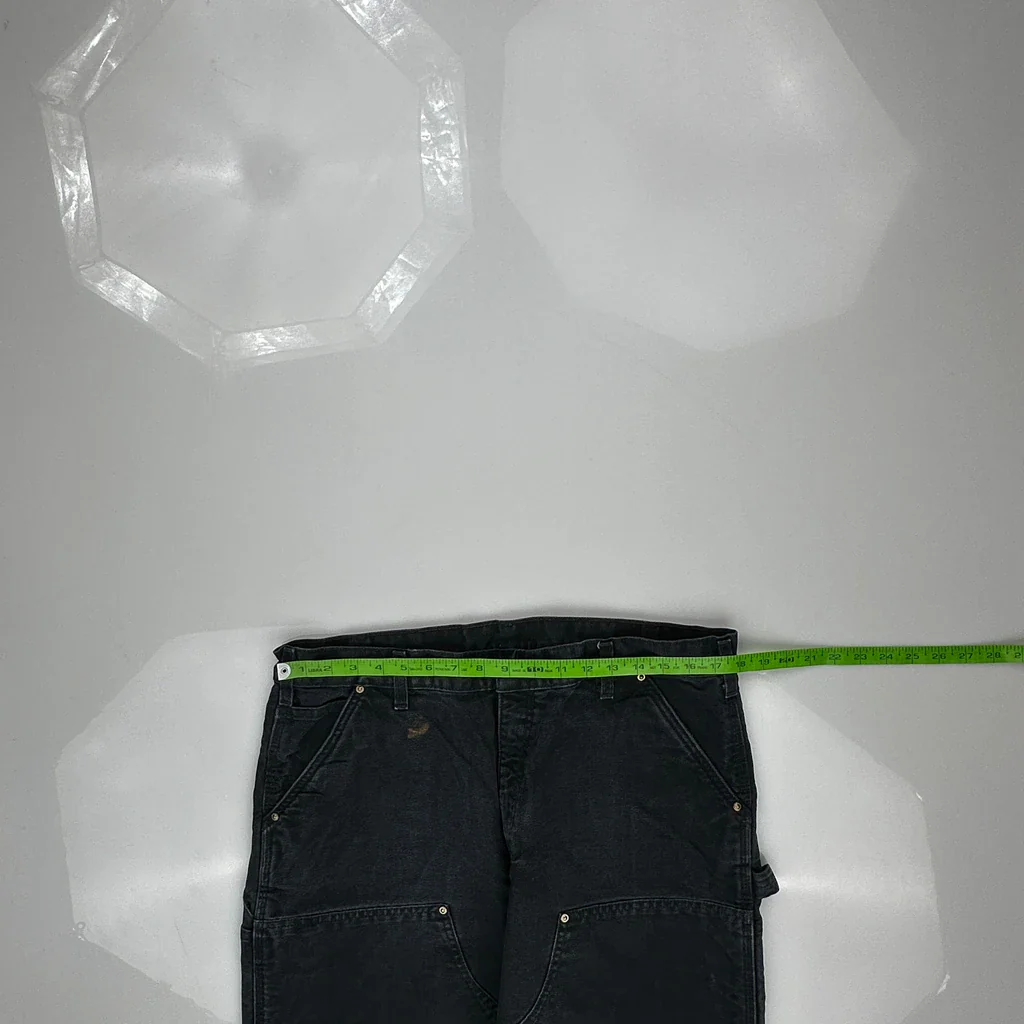 Carhartt Double Knee Carpenter Pants - 35W 29L Black Cotton - Image 3